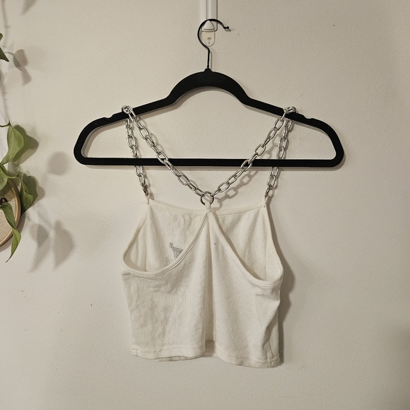 Hot Topic White Chain Strap Crop Top - Picture 6 of 6